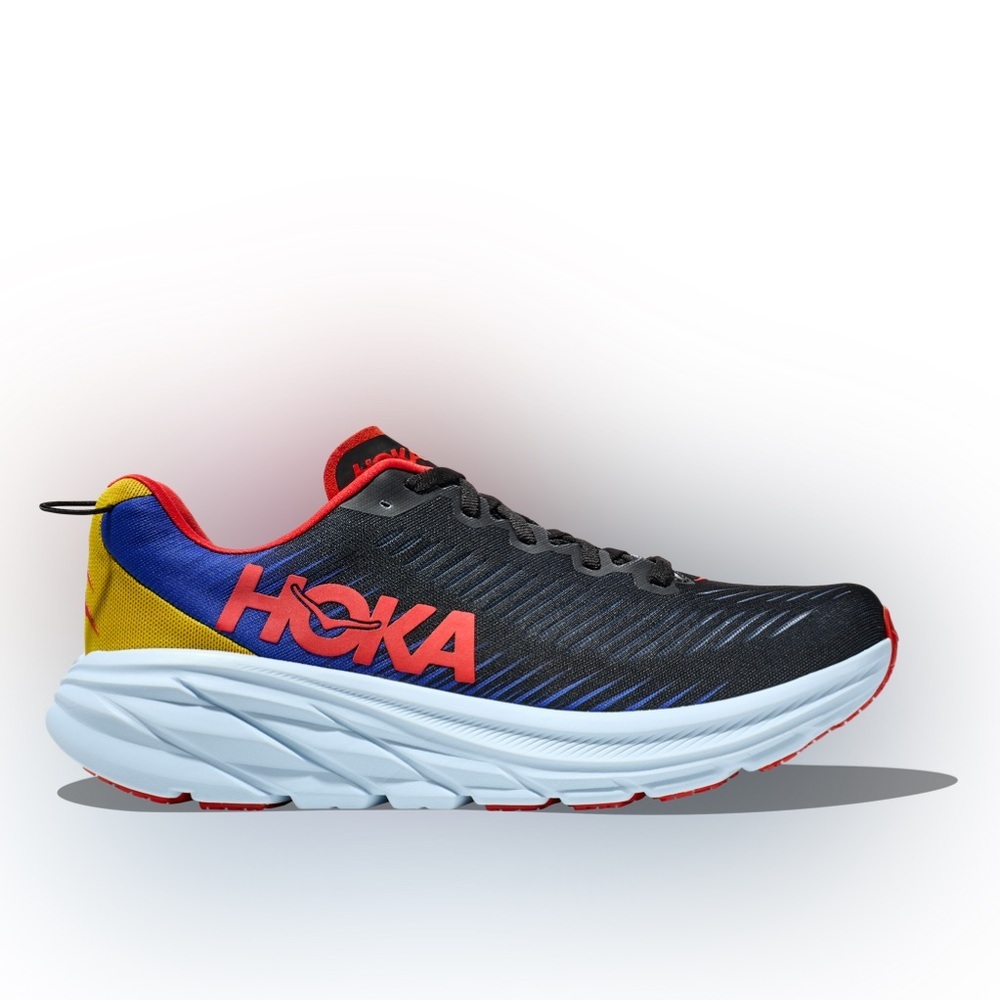Hoka Rincon 3 Men’s Running Shoes | Color: Black/Dazzling Blue | PREOWNED!!🔥👟‎
